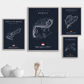 Affiche Premium Circuit  - Course F1